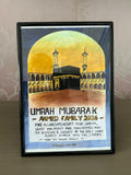 Umrah/Hajj Pilgrimage Personalised A4 Framed painting